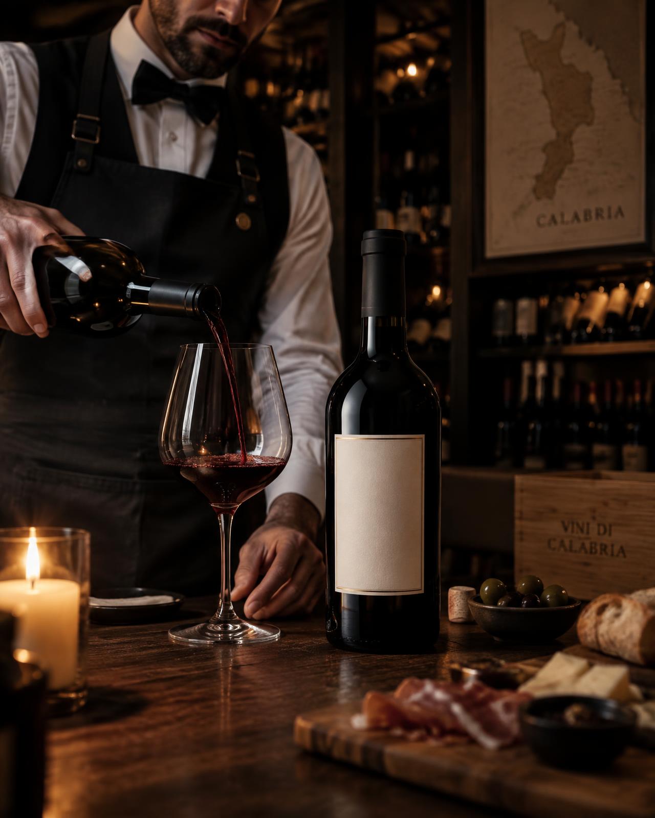 Il sommelier versa il vino